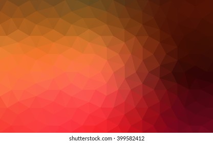Multicolor red, yellow, orange polygonal illustration, which consist of triangles. Geometric background in Origami style with gradient. Triangular design for your business.