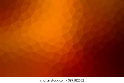 Multicolor red, yellow, orange polygonal illustration, which consist of triangles. Geometric background in Origami style with gradient. Triangular design for your business.