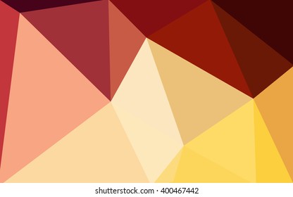 Multicolor red, yellow, orange polygonal illustration, which consist of triangles. Geometric background in Origami style with gradient. Triangular design for your business.