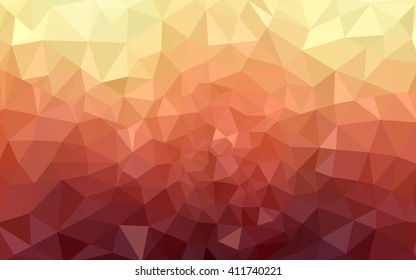 Multicolor red, yellow, orange polygonal illustration, which consist of triangles. Geometric background in Origami style with gradient. Triangular design for your business.