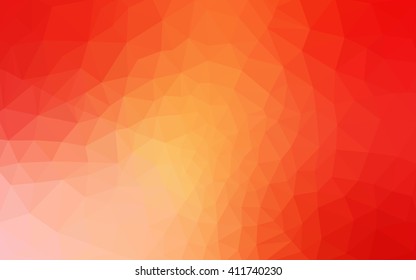Multicolor red, yellow, orange polygonal illustration, which consist of triangles. Geometric background in Origami style with gradient. Triangular design for your business.