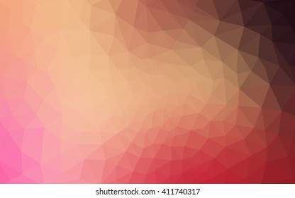 Multicolor red, yellow, orange polygonal illustration, which consist of triangles. Geometric background in Origami style with gradient. Triangular design for your business.