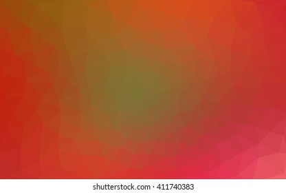 Multicolor red, yellow, orange polygonal illustration, which consist of triangles. Geometric background in Origami style with gradient. Triangular design for your business.
