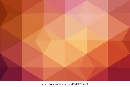 Multicolor red, yellow, orange polygonal illustration, which consist of triangles. Geometric background in Origami style with gradient. Triangular design for your business.