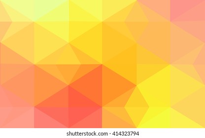 Multicolor red, yellow, orange polygonal illustration, which consist of triangles. Geometric background in Origami style with gradient. Triangular design for your business.