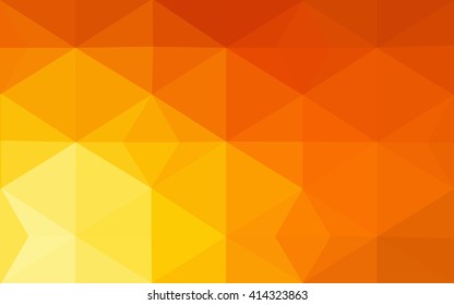 Multicolor red, yellow, orange polygonal illustration, which consist of triangles. Geometric background in Origami style with gradient. Triangular design for your business.