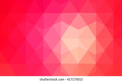 Multicolor red, yellow, orange polygonal illustration, which consist of triangles. Geometric background in Origami style with gradient. Triangular design for your business.