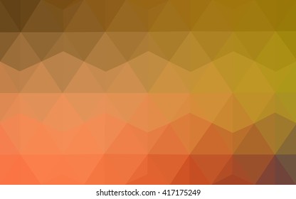 Multicolor red, yellow, orange polygonal illustration, which consist of triangles. Geometric background in Origami style with gradient. Triangular design for your business.