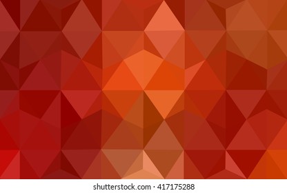 Multicolor red, yellow, orange polygonal illustration, which consist of triangles. Geometric background in Origami style with gradient. Triangular design for your business.