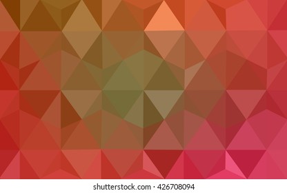 Multicolor red, yellow, orange polygonal illustration, which consist of triangles. Geometric background in Origami style with gradient. Triangular design for your business.
