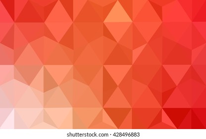 Multicolor red, yellow, orange polygonal illustration, which consist of triangles. Geometric background in Origami style with gradient. Triangular design for your business.