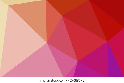 Multicolor red, yellow, orange polygonal illustration, which consist of triangles. Geometric background in Origami style with gradient. Triangular design for your business.