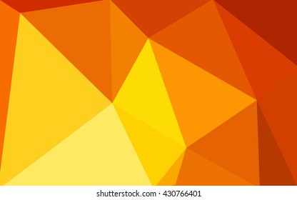 Multicolor red, yellow, orange polygonal illustration, which consist of triangles. Geometric background in Origami style with gradient. Triangular design for your business.