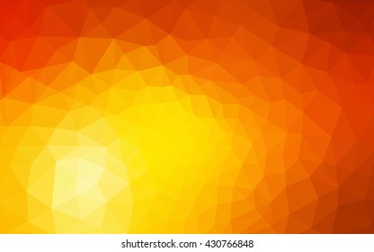 Multicolor red, yellow, orange polygonal illustration, which consist of triangles. Geometric background in Origami style with gradient. Triangular design for your business.