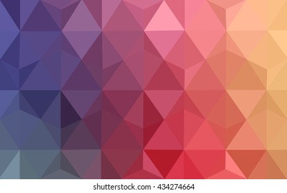 Multicolor red, yellow, orange polygonal illustration, which consist of triangles. Geometric background in Origami style with gradient. Triangular design for your business.