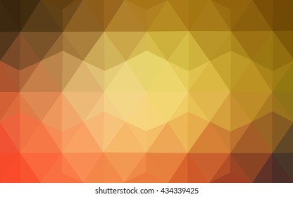 Multicolor red, yellow, orange polygonal illustration, which consist of triangles. Geometric background in Origami style with gradient. Triangular design for your business.