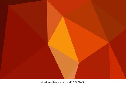 Multicolor red, yellow, orange polygonal illustration, which consist of triangles. Geometric background in Origami style with gradient. Triangular design for your business.