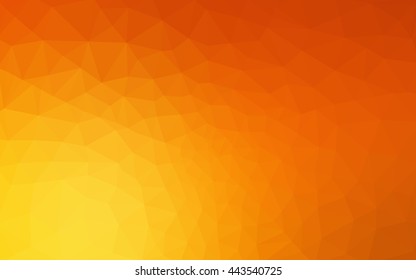 Multicolor red, yellow, orange polygonal illustration, which consist of triangles. Geometric background in Origami style with gradient. Triangular design for your business.