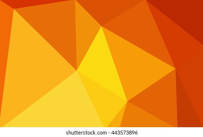Multicolor red, yellow, orange polygonal illustration, which consist of triangles. Geometric background in Origami style with gradient. Triangular design for your business.