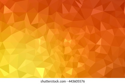 Multicolor red, yellow, orange polygonal illustration, which consist of triangles. Geometric background in Origami style with gradient. Triangular design for your business.