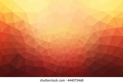 Multicolor red, yellow, orange polygonal illustration, which consist of triangles. Geometric background in Origami style with gradient. Triangular design for your business.