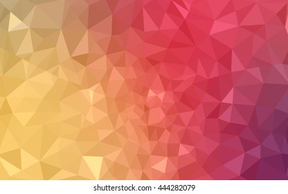 Multicolor red, yellow, orange polygonal illustration, which consist of triangles. Geometric background in Origami style with gradient. Triangular design for your business.