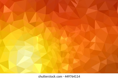 Multicolor red, yellow, orange polygonal illustration, which consist of triangles. Geometric background in Origami style with gradient. Triangular design for your business.