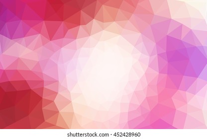 Multicolor red, yellow, orange polygonal illustration, which consist of triangles. Geometric background in Origami style with gradient. Triangular design for your business.