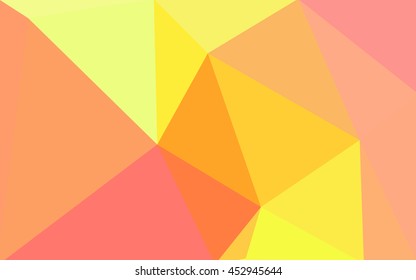 Multicolor red, yellow, orange polygonal illustration, which consist of triangles. Geometric background in Origami style with gradient. Triangular design for your business.