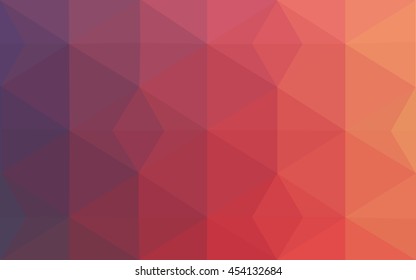 Multicolor red, yellow, orange polygonal illustration, which consist of triangles. Geometric background in Origami style with gradient. Triangular design for your business.