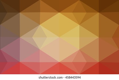 Multicolor red, yellow, orange polygonal illustration, which consist of triangles. Geometric background in Origami style with gradient. Triangular design for your business.