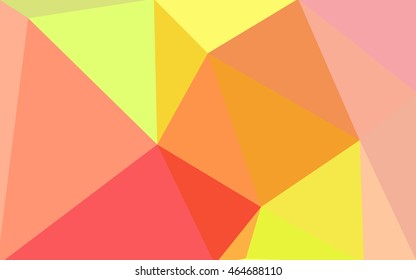 Multicolor red, yellow, orange polygonal illustration, which consist of triangles. Geometric background in Origami style with gradient. Triangular design for your business.