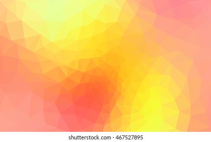 Multicolor red, yellow, orange polygonal illustration, which consist of triangles. Geometric background in Origami style with gradient. Triangular design for your business.