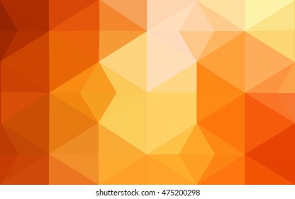 Multicolor red, yellow, orange polygonal illustration, which consist of triangles. Geometric background in Origami style with gradient. Triangular design for your business.