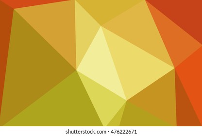 Multicolor red, yellow, orange polygonal illustration, which consist of triangles. Geometric background in Origami style with gradient. Triangular design for your business.
