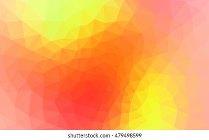 Multicolor red, yellow, orange polygonal illustration, which consist of triangles. Geometric background in Origami style with gradient. Triangular design for your business.