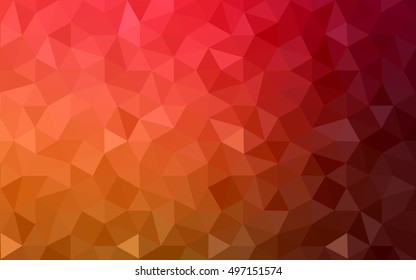 Multicolor red, yellow, orange polygonal illustration, which consist of triangles. Geometric background in Origami style with gradient. Triangular design for your business.