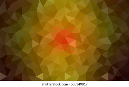 Multicolor red, yellow, orange polygonal illustration, which consist of triangles. Geometric background in Origami style with gradient. Triangular design for your business.