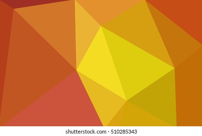 Multicolor red, yellow, orange polygonal illustration, which consist of triangles. Geometric background in Origami style with gradient. Triangular design for your business.