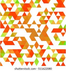 Multicolor red, yellow, orange polygonal illustration, which consist of triangles. Geometric background in Origami style. Triangular design for your business