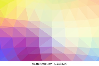 Multicolor red, yellow, orange polygonal illustration, which consist of triangles. Geometric background in Origami style with gradient. Triangular design for your business.
