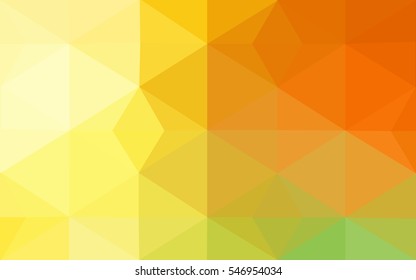 Multicolor red, yellow, orange polygonal illustration, which consist of triangles. Geometric background in Origami style with gradient. Triangular design for your business.