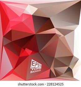Multicolor ( Red,Brown,Gray ) Design Templates. Geometric Triangular Abstract Modern Vector Background. 