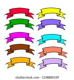 multicolor ribbons vector illustration