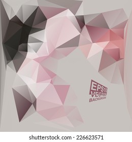 Multicolor ( Rose,Brown,Gray ) Design Templates. Geometric Triangular Abstract Modern Vector Background. 