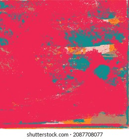 Multicolor scratched abstract grunge background