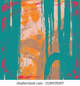 Multicolor scratched abstract grunge background