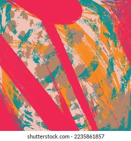 Multicolor scratched abstract grunge background