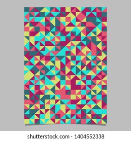 Multicolor seamless abstract triangle mosaic poster template - colorful polygonal vector stationery background illustration
