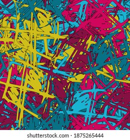 Multi-color seamless background. Color template for printing on fabric, paper. Abstract art texture made of vector elements
